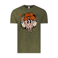 Vintage Olive basketball game day Vintage Tee - MaliasSmallBusiness