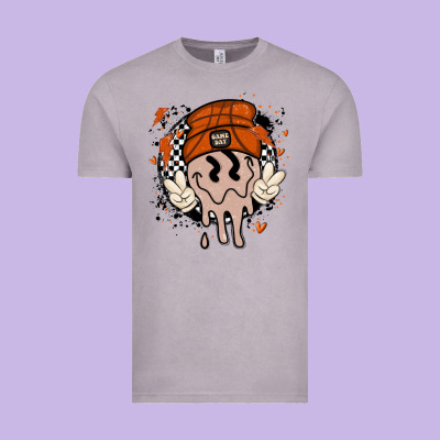Basketball Game Day Vintage Tee Designed By Maliassmallbusiness