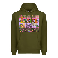 Army Green Easter day farm animals tumbler Premium Hoodie - HowdyJamesFarm