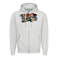 Dove Grey I'm not drunk I'm patriotic Zipper Hoodie - HowdyJamesFarm