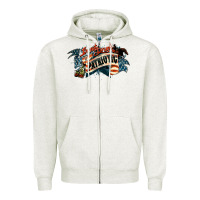 Oatmeal Heather I'm not drunk I'm patriotic Zipper Hoodie - HowdyJamesFarm