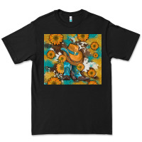 Black sunflowers and cowboy boots with cowhide and glitter tumbler Premium Tee - Artiststas