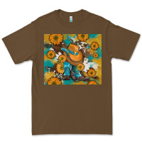 Cacao sunflowers and cowboy boots with cowhide and glitter tumbler Premium Tee - Artiststas