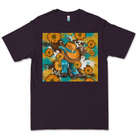 Plum sunflowers and cowboy boots with cowhide and glitter tumbler Premium Tee - Artiststas