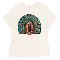 Bone Lady Of Guadalupe Rainbow Ladies Tee - RanaPortraitStore