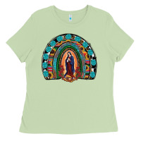 Matcha Lady Of Guadalupe Rainbow Ladies Tee - RanaPortraitStore