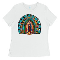 Lady Of Guadalupe Rainbow Ladies Tee | Teevron