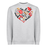 Heather Grey bake tools heart Heavyweight Sweatshirt - Artiststas