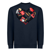 Navy bake tools heart Heavyweight Sweatshirt - Artiststas