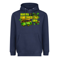 Navy Camper Happy St. Patrick's Day Heavyweight Hoodie - CowGirlArtShop