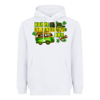 White Camper Happy St. Patrick's Day Heavyweight Hoodie - CowGirlArtShop