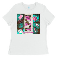 White lpn licenced practical nurse and element Ladies Tee - AdoDesignShop