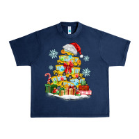 Navy christmas tree with school bus Urban Heavy Tee - MaliasSmallBusiness