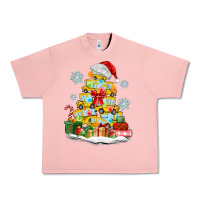 Salmon christmas tree with school bus Urban Heavy Tee - MaliasSmallBusiness