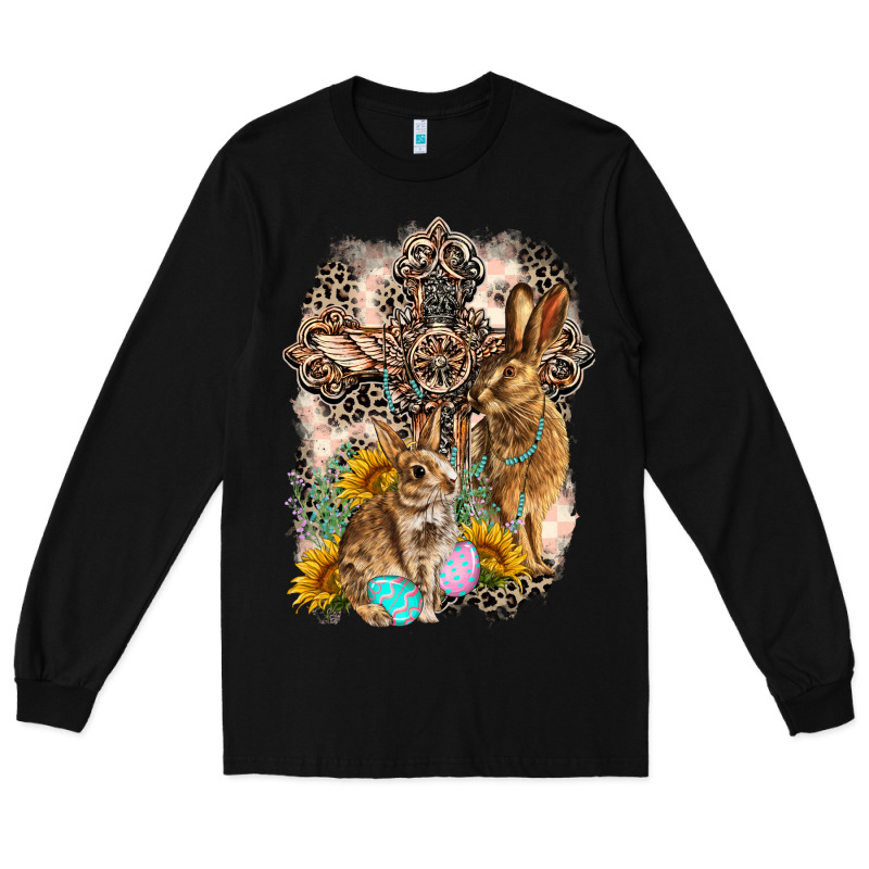 Western Rabbit With Crosses Long Sleeve Tee by LillyAllenDesigns | Teevron
