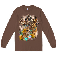 Chestnut Western Rabbit with Crosses Long Sleeve Tee - LillyAllenDesigns