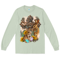 Matcha Western Rabbit with Crosses Long Sleeve Tee - LillyAllenDesigns