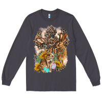 Smoke Western Rabbit with Crosses Long Sleeve Tee - LillyAllenDesigns