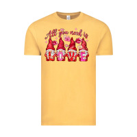 Vintage Mustard all you need is love Vintage Tee - NancyCooperArtShop