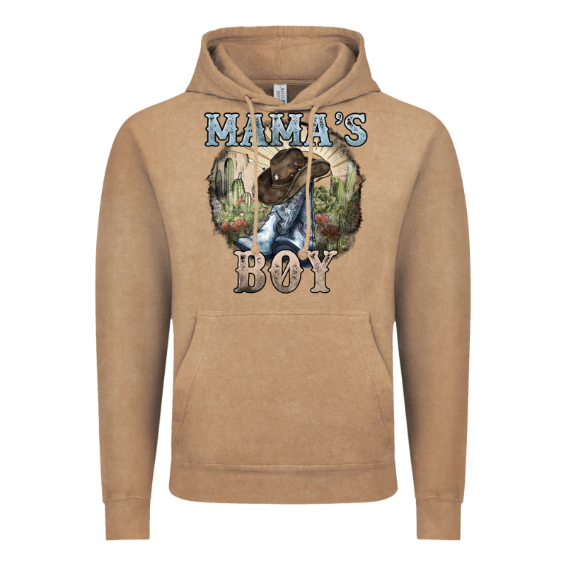 Mamas Boy Western Cowboy Boots Cactus Vintage Hoodie by NancyCooperArtShop | Teevron