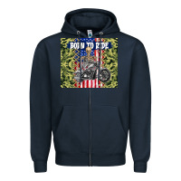 Navy born to ride Zipper Hoodie - TumblerDesignByShophia
