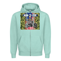 Seafoam born to ride Zipper Hoodie - TumblerDesignByShophia