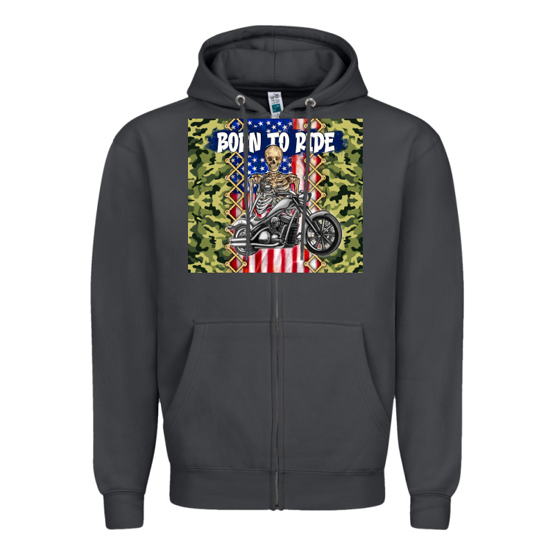 Born To Ride Zipper Hoodie by TumblerDesignByShophia | Teevron