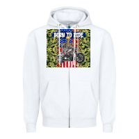 White born to ride Zipper Hoodie - TumblerDesignByShophia