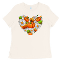 Bone pumpkin and daisies Ladies Tee - AdoDesignShop