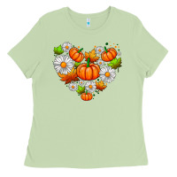 Matcha pumpkin and daisies Ladies Tee - AdoDesignShop