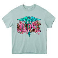 Arona floral nurse Heavy Core Tee - AdoDesignShop