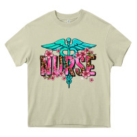 Mossy floral nurse Heavy Core Tee - AdoDesignShop
