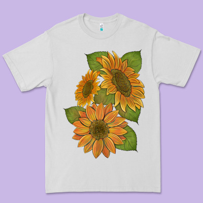 Sunflowers B Premium Tee Designed By Artiststas