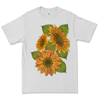 Dove Grey sunflowers b Premium Tee - Artiststas