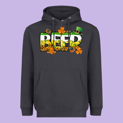 St. Patrick's Day Beer Heavyweight Hoodie Designed By Cowgirlartshop