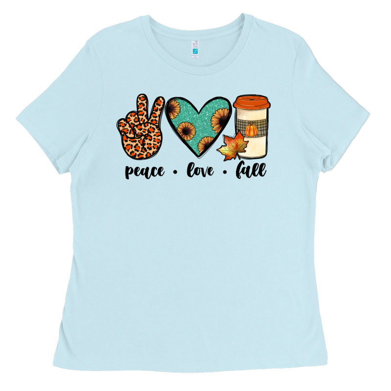 Peace Love Fall Ladies Tee by JahusDesignShop | Teevron