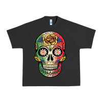 Pigment Black mexican skull Urban Heavy Tee - JahusDesignShop