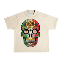 Sandshell mexican skull Urban Heavy Tee - JahusDesignShop