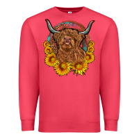 Cardinal cow sunflower leopard Premium Sweatshirt - OliviaCreatesArt
