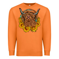 Carrot cow sunflower leopard Premium Sweatshirt - OliviaCreatesArt