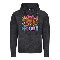 Vintage Black just a little moody Vintage Hoodie - MaliasSmallBusiness
