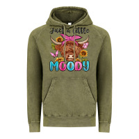 Vintage Olive just a little moody Vintage Hoodie - MaliasSmallBusiness