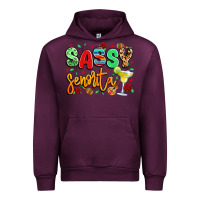 Mauve Wine sassy senorita Urban Hoodie - LillyAllenDesigns
