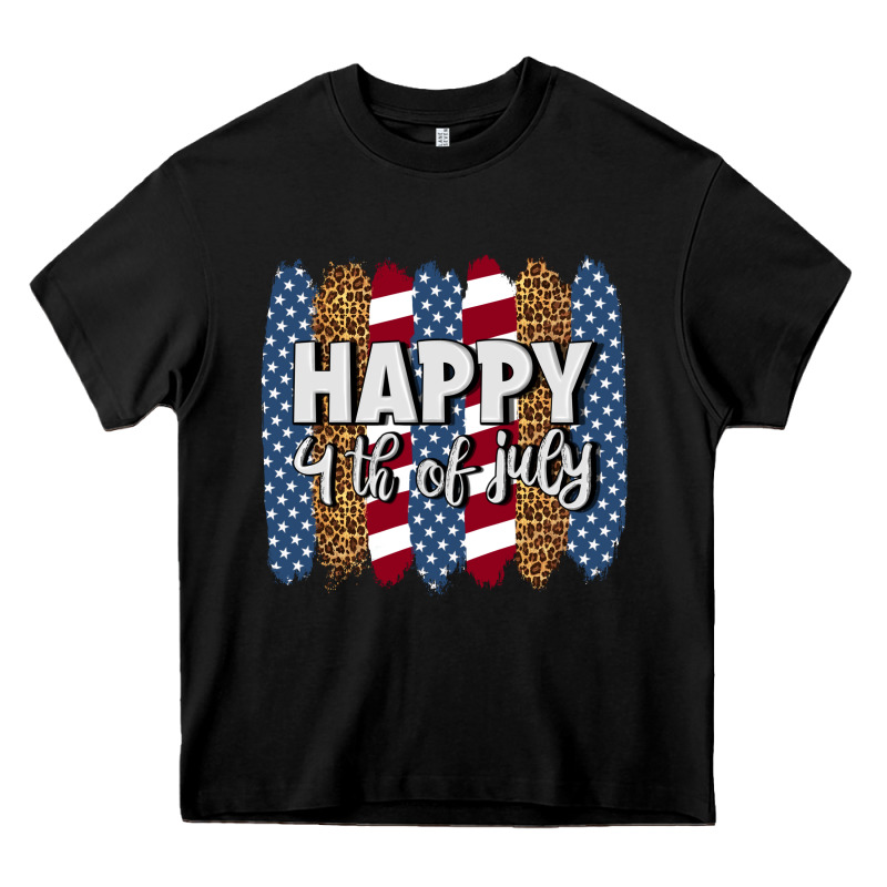 Happy 4th Of July Brushstrokes Heavy Core Tee by BundleAndBundleShop | Teevron