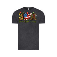 Vintage Black peace love army christmas Vintage Tee - NancyCooperArtShop