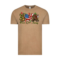 Vintage Coffee peace love army christmas Vintage Tee - NancyCooperArtShop