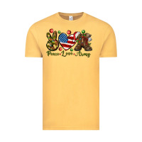 Vintage Mustard peace love army christmas Vintage Tee - NancyCooperArtShop