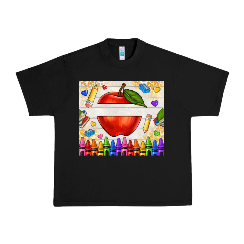 Custom Teacher Name Apple Urban Heavy Tee by NancyCooperArtShop | Teevron