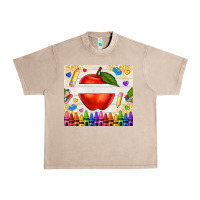 French Oak custom teacher name apple Urban Heavy Tee - NancyCooperArtShop