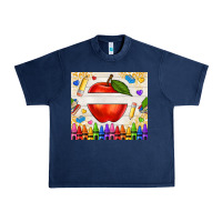 Navy custom teacher name apple Urban Heavy Tee - NancyCooperArtShop